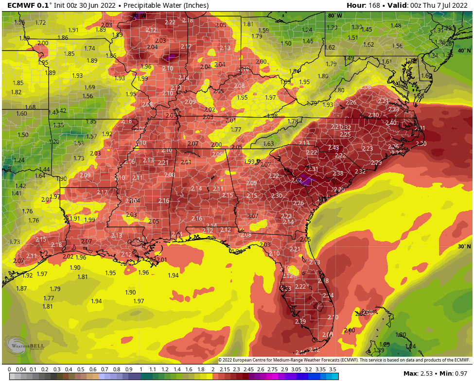 About Average Temperatures and an Increased Threat for Rain Continues