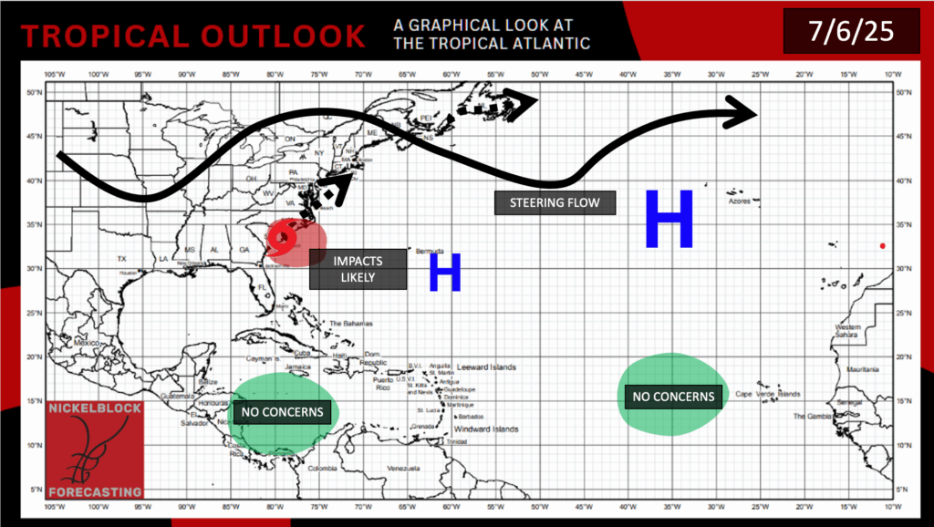 7/6/25 Tropical Outlook: Tropical Storm Chantal makes landfall in South ...