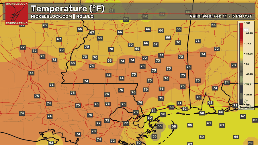 Mild Temps Sticking Around: Southern MS/AL/LA Local Weather Forecast ...